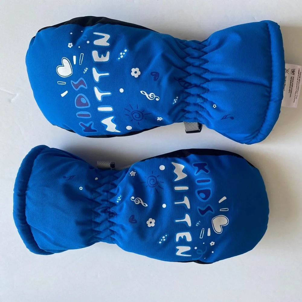 XTACER Kid’s Blue Ski, Snow Mittens Size XXS‎ (2-4 Years Old)